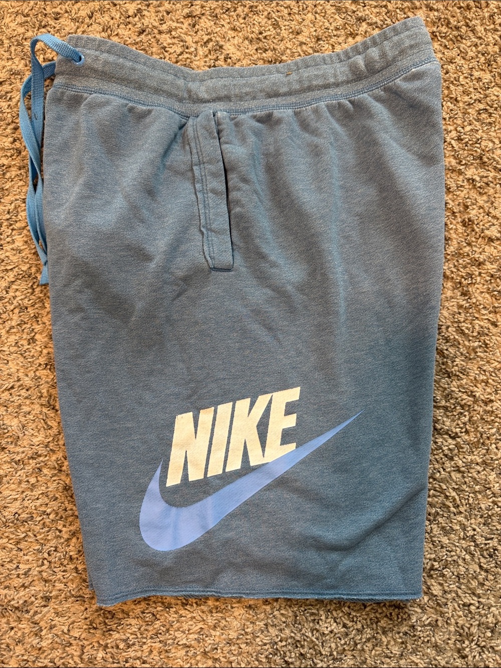 Nike Blue Logo Kids' Sweat Shorts